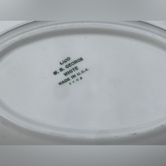 Mid Century Vintage W S George Blushing Rose Dalrymple LIDO Oval Vegetable Bowl - Picture 10 of 16